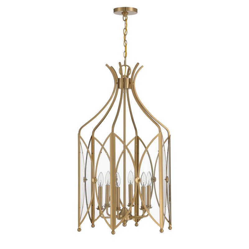 Six Light Pendant<br /><span style="color:#4AB0CE;">Entrega: 4-10 dias en USA</span><br /><span style="color:#4AB0CE;font-size:60%;">PREGUNTE POR ENTREGA EN PANAMA</span><br />Collection: Enclave<br />Finish: Noble Brass