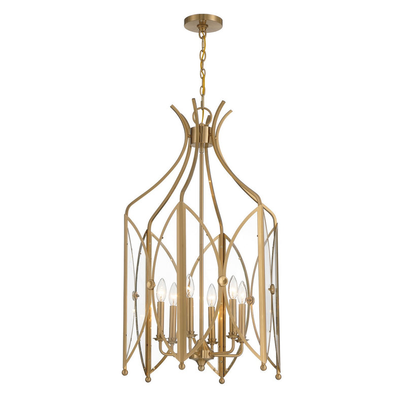 Six Light Pendant<br /><span style="color:#4AB0CE;">Entrega: 4-10 dias en USA</span><br /><span style="color:#4AB0CE;font-size:60%;">PREGUNTE POR ENTREGA EN PANAMA</span><br />Collection: Enclave<br />Finish: Noble Brass