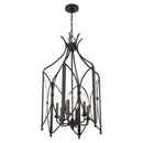 Six Light Pendant<br /><span style="color:#4AB0CE;">Entrega: 4-10 dias en USA</span><br /><span style="color:#4AB0CE;font-size:60%;">PREGUNTE POR ENTREGA EN PANAMA</span><br />Collection: Enclave<br />Finish: Black Tourmaline