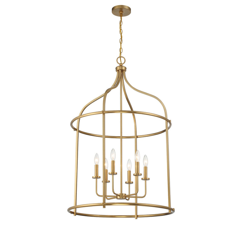 Six Light Pendant<br /><span style="color:#4AB0CE;">Entrega: 5-6 semanas en USA</span><br /><span style="color:#4AB0CE;font-size:60%;">PREGUNTE POR ENTREGA EN PANAMA</span><br />Collection: Brookstone<br />Finish: Warm Brass