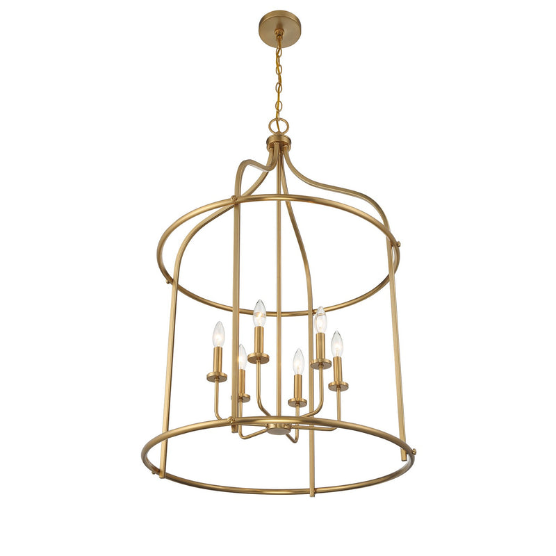 Six Light Pendant<br /><span style="color:#4AB0CE;">Entrega: 5-6 semanas en USA</span><br /><span style="color:#4AB0CE;font-size:60%;">PREGUNTE POR ENTREGA EN PANAMA</span><br />Collection: Brookstone<br />Finish: Warm Brass