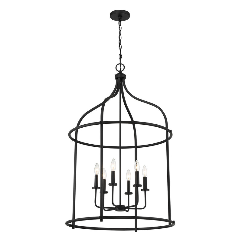 Six Light Pendant<br /><span style="color:#4AB0CE;">Entrega: 5-6 semanas en USA</span><br /><span style="color:#4AB0CE;font-size:60%;">PREGUNTE POR ENTREGA EN PANAMA</span><br />Collection: Brookstone<br />Finish: Matte Black