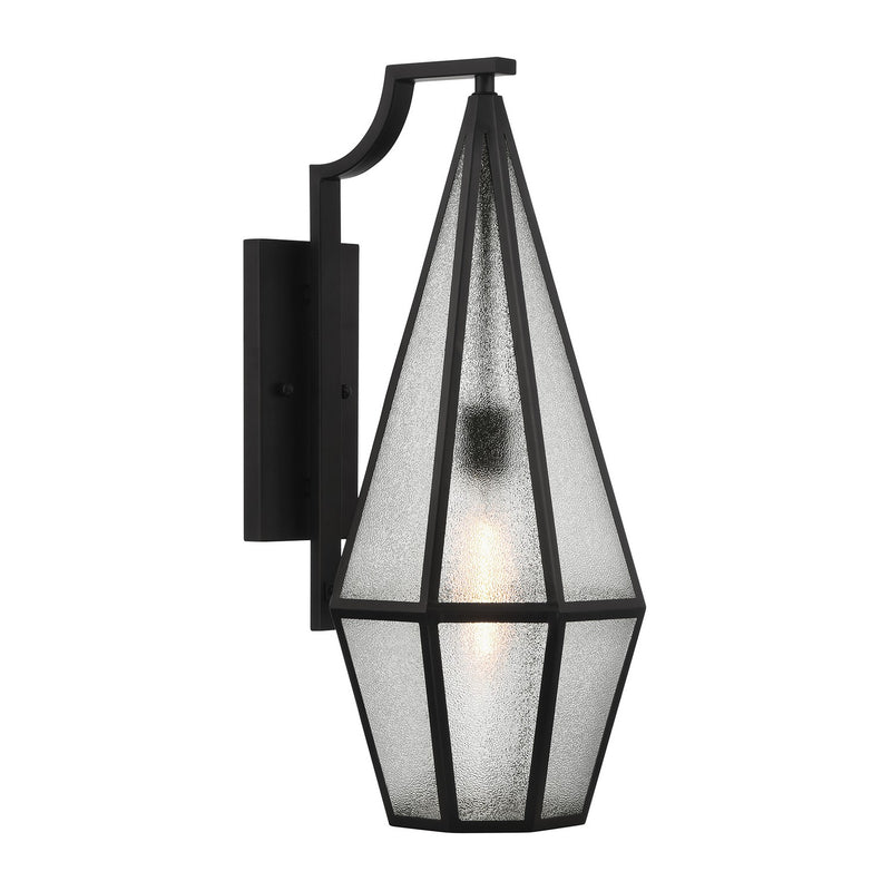 One Light Outdoor Wall Lantern<br /><span style="color:#4AB0CE;">Entrega: 4-10 dias en USA</span><br /><span style="color:#4AB0CE;font-size:60%;">PREGUNTE POR ENTREGA EN PANAMA</span><br />Collection: Peninsula<br />Finish: Matte Black