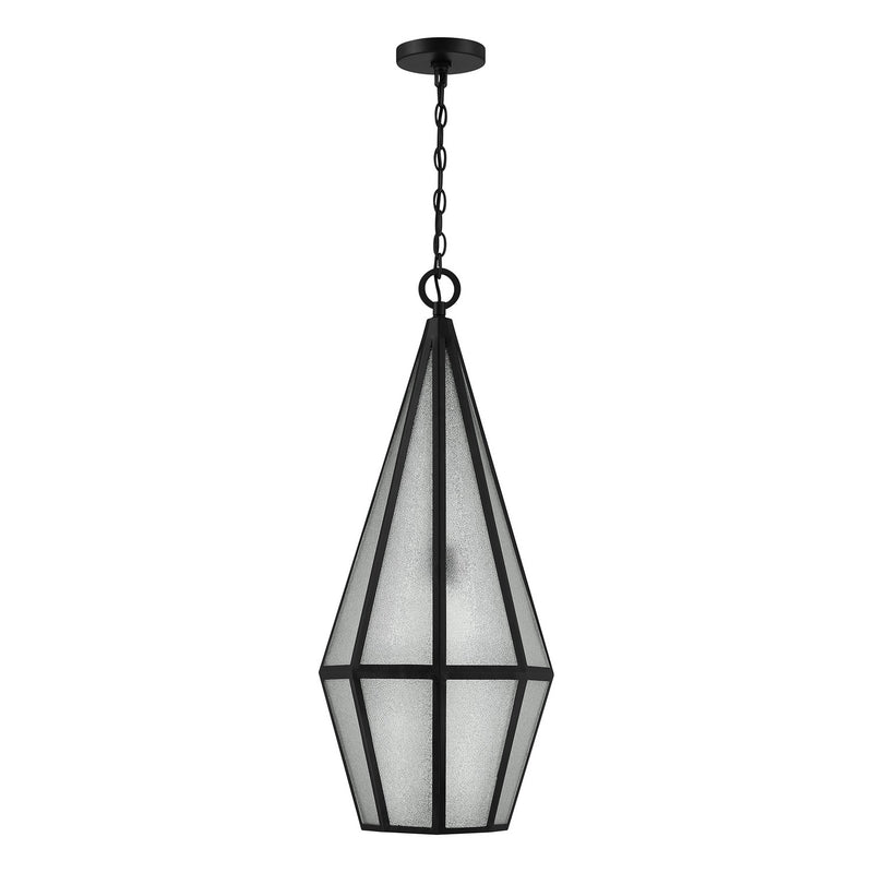 One Light Outdoor Hanging Lantern<br /><span style="color:#4AB0CE;">Entrega: 4-10 dias en USA</span><br /><span style="color:#4AB0CE;font-size:60%;">PREGUNTE POR ENTREGA EN PANAMA</span><br />Collection: Peninsula<br />Finish: Matte Black