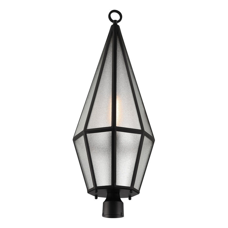 One Light Outdoor Post Lantern<br /><span style="color:#4AB0CE;">Entrega: 4-10 dias en USA</span><br /><span style="color:#4AB0CE;font-size:60%;">PREGUNTE POR ENTREGA EN PANAMA</span><br />Collection: Peninsula<br />Finish: Matte Black