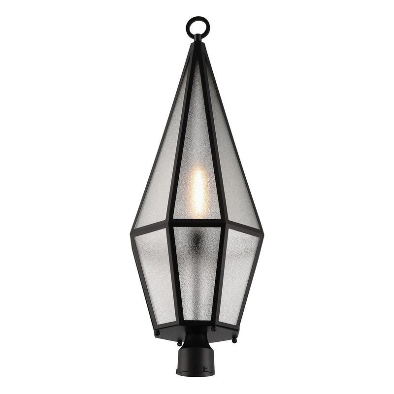 One Light Outdoor Post Lantern<br /><span style="color:#4AB0CE;">Entrega: 4-10 dias en USA</span><br /><span style="color:#4AB0CE;font-size:60%;">PREGUNTE POR ENTREGA EN PANAMA</span><br />Collection: Peninsula<br />Finish: Matte Black