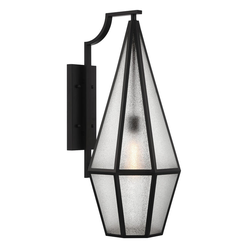 One Light Outdoor Wall Lantern<br /><span style="color:#4AB0CE;">Entrega: 4-10 dias en USA</span><br /><span style="color:#4AB0CE;font-size:60%;">PREGUNTE POR ENTREGA EN PANAMA</span><br />Collection: Peninsula<br />Finish: Matte Black