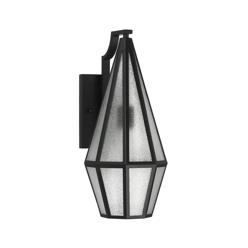 One Light Outdoor Wall Lantern<br /><span style="color:#4AB0CE;">Entrega: 4-10 dias en USA</span><br /><span style="color:#4AB0CE;font-size:60%;">PREGUNTE POR ENTREGA EN PANAMA</span><br />Collection: Peninsula<br />Finish: Matte Black