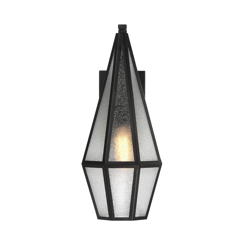 One Light Outdoor Wall Lantern<br /><span style="color:#4AB0CE;">Entrega: 4-10 dias en USA</span><br /><span style="color:#4AB0CE;font-size:60%;">PREGUNTE POR ENTREGA EN PANAMA</span><br />Collection: Peninsula<br />Finish: Matte Black