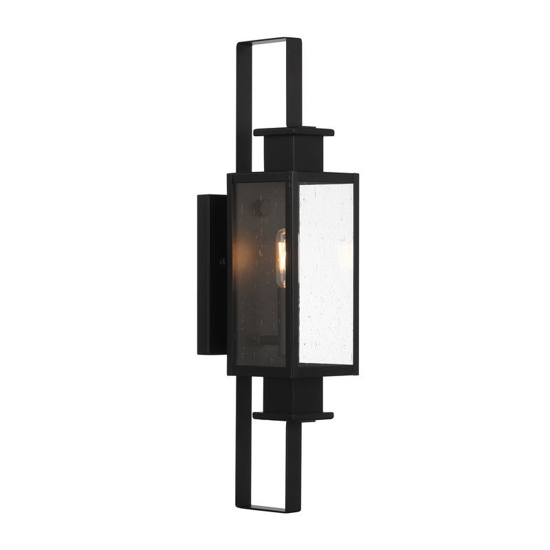 One Light Outdoor Wall Lantern<br /><span style="color:#4AB0CE;">Entrega: 4-10 dias en USA</span><br /><span style="color:#4AB0CE;font-size:60%;">PREGUNTE POR ENTREGA EN PANAMA</span><br />Collection: Ascott<br />Finish: Matte Black