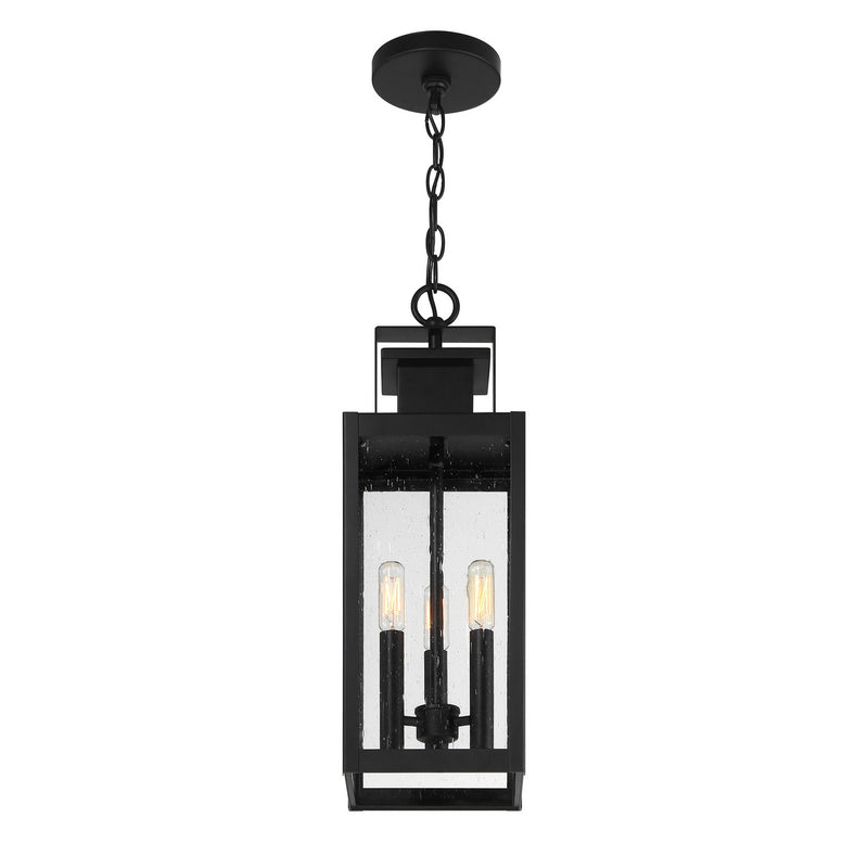 Three Light Outdoor Hanging Lantern<br /><span style="color:#4AB0CE;">Entrega: 4-10 dias en USA</span><br /><span style="color:#4AB0CE;font-size:60%;">PREGUNTE POR ENTREGA EN PANAMA</span><br />Collection: Ascott<br />Finish: Matte Black