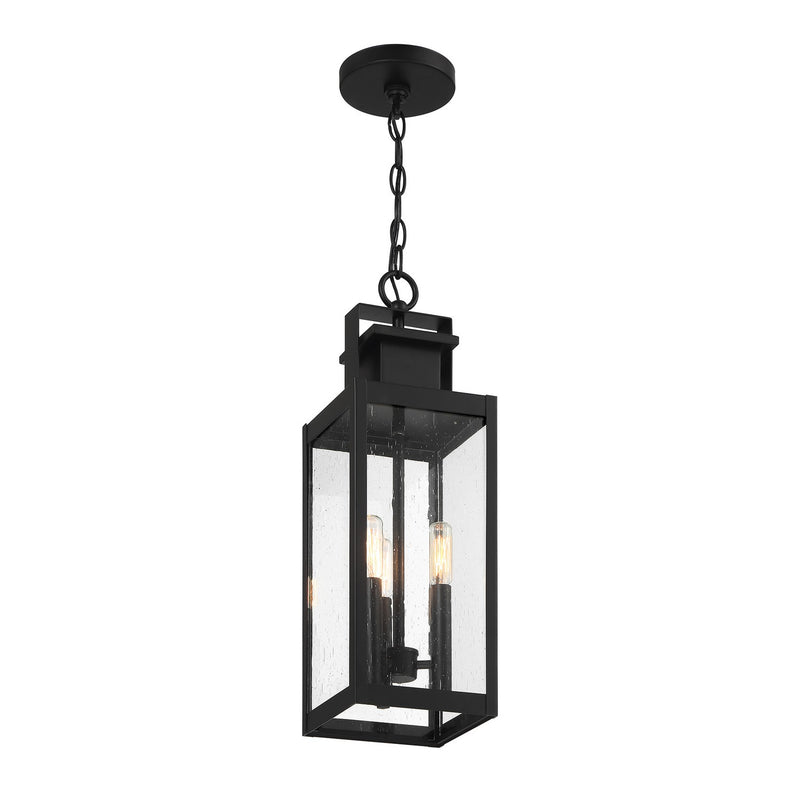 Savoy House - 5-827-BK - Three Light Outdoor Hanging Lantern - Ascott - Matte Black