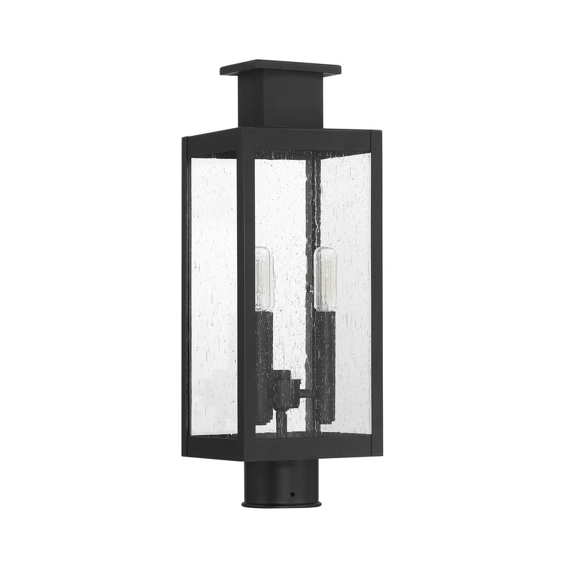 Three Light Outdoor Post Lantern<br /><span style="color:#4AB0CE;">Entrega: 4-10 dias en USA</span><br /><span style="color:#4AB0CE;font-size:60%;">PREGUNTE POR ENTREGA EN PANAMA</span><br />Collection: Ascott<br />Finish: Matte Black