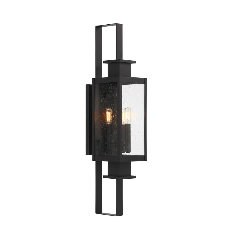Three Light Outdoor Wall Lantern<br /><span style="color:#4AB0CE;">Entrega: 4-10 dias en USA</span><br /><span style="color:#4AB0CE;font-size:60%;">PREGUNTE POR ENTREGA EN PANAMA</span><br />Collection: Ascott<br />Finish: Matte Black