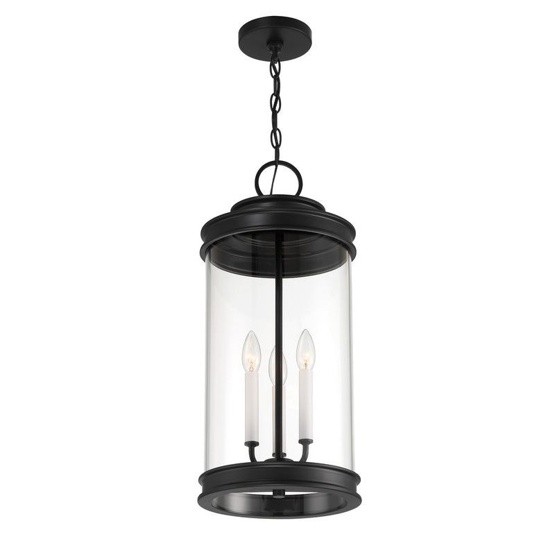 Three Light Outdoor Hanging Lantern<br /><span style="color:#4AB0CE;">Entrega: 4-10 dias en USA</span><br /><span style="color:#4AB0CE;font-size:60%;">PREGUNTE POR ENTREGA EN PANAMA</span><br />Collection: Englewood<br />Finish: Matte Black