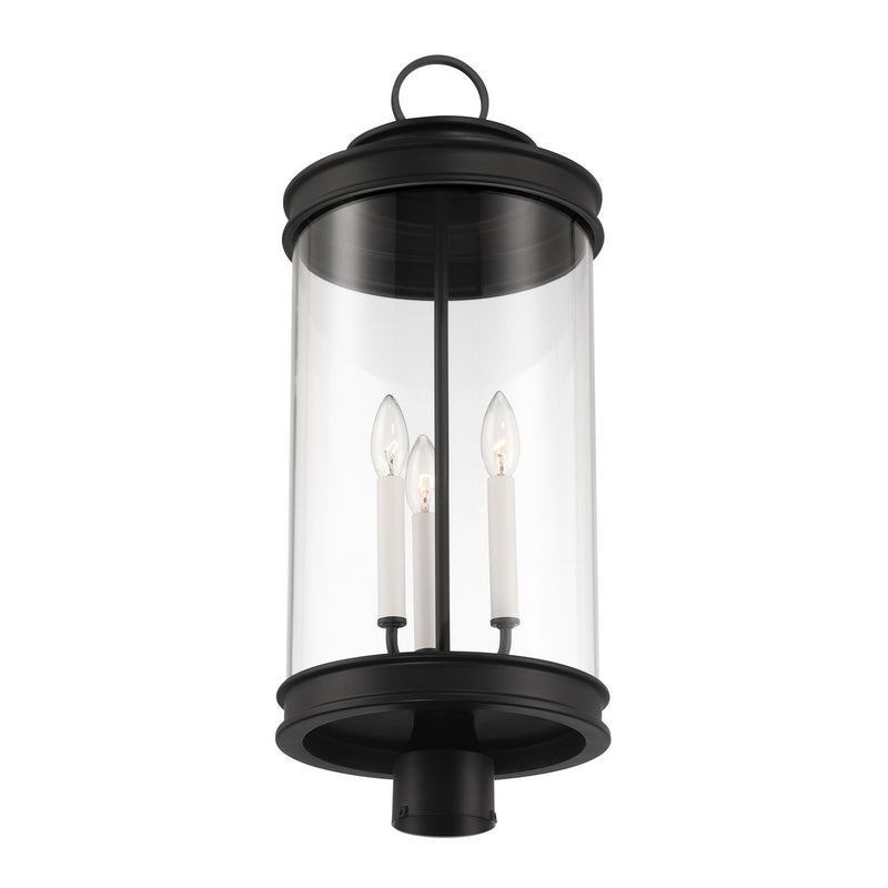 Three Light Outdoor Post Lantern<br /><span style="color:#4AB0CE;">Entrega: 4-10 dias en USA</span><br /><span style="color:#4AB0CE;font-size:60%;">PREGUNTE POR ENTREGA EN PANAMA</span><br />Collection: Englewood<br />Finish: Matte Black