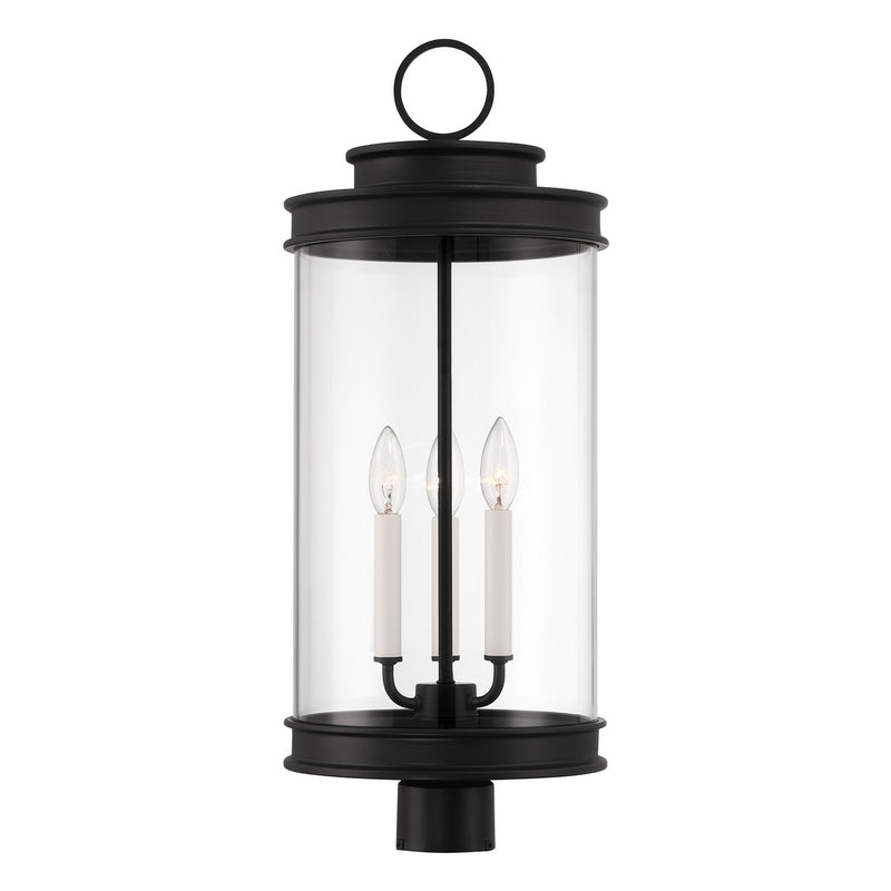 Three Light Outdoor Post Lantern<br /><span style="color:#4AB0CE;">Entrega: 4-10 dias en USA</span><br /><span style="color:#4AB0CE;font-size:60%;">PREGUNTE POR ENTREGA EN PANAMA</span><br />Collection: Englewood<br />Finish: Matte Black