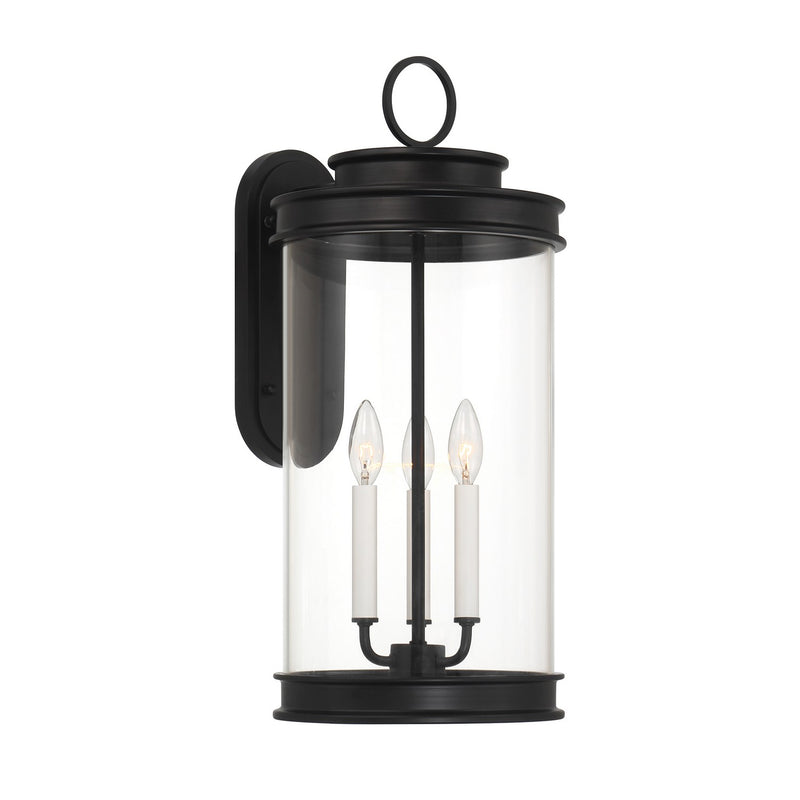 Three Light Outdoor Wall Lantern<br /><span style="color:#4AB0CE;">Entrega: 4-10 dias en USA</span><br /><span style="color:#4AB0CE;font-size:60%;">PREGUNTE POR ENTREGA EN PANAMA</span><br />Collection: Englewood<br />Finish: Matte Black