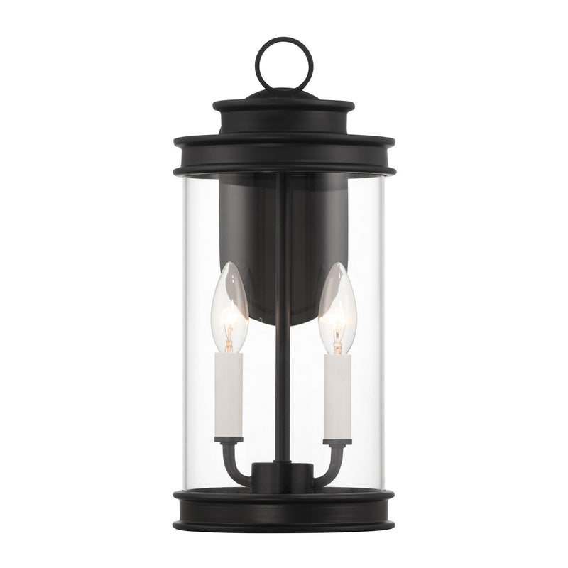 Two Light Outdoor Wall Lantern<br /><span style="color:#4AB0CE;">Entrega: 4-10 dias en USA</span><br /><span style="color:#4AB0CE;font-size:60%;">PREGUNTE POR ENTREGA EN PANAMA</span><br />Collection: Englewood<br />Finish: Matte Black