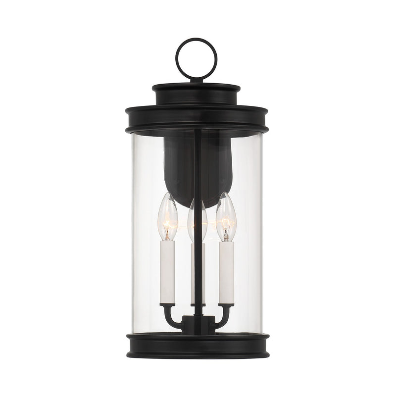 Three Light Outdoor Wall Lantern<br /><span style="color:#4AB0CE;">Entrega: 4-10 dias en USA</span><br /><span style="color:#4AB0CE;font-size:60%;">PREGUNTE POR ENTREGA EN PANAMA</span><br />Collection: Englewood<br />Finish: Matte Black