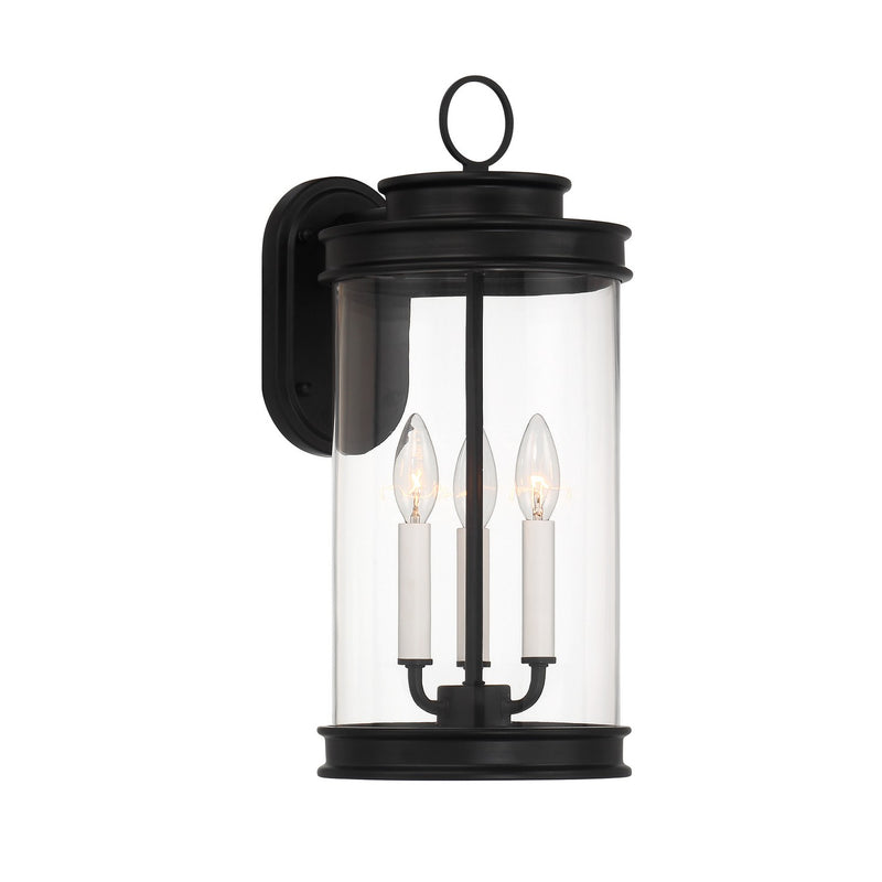 Three Light Outdoor Wall Lantern<br /><span style="color:#4AB0CE;">Entrega: 4-10 dias en USA</span><br /><span style="color:#4AB0CE;font-size:60%;">PREGUNTE POR ENTREGA EN PANAMA</span><br />Collection: Englewood<br />Finish: Matte Black