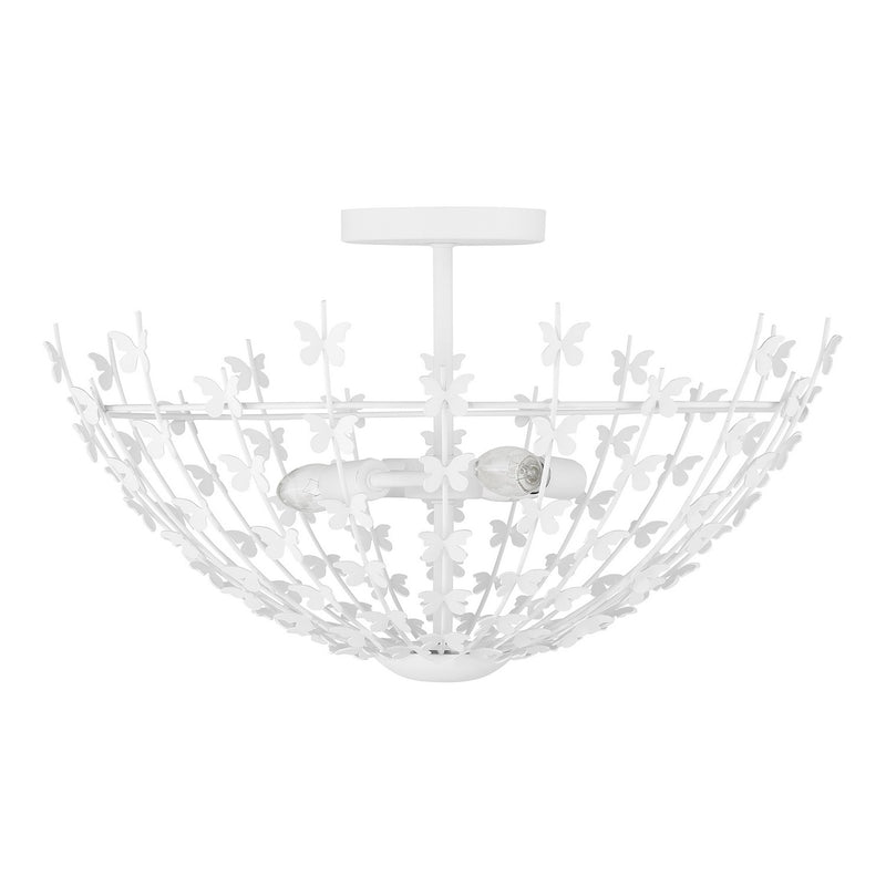 Three Light Semi-Flush Mount<br /><span style="color:#4AB0CE;">Entrega: 4-10 dias en USA</span><br /><span style="color:#4AB0CE;font-size:60%;">PREGUNTE POR ENTREGA EN PANAMA</span><br />Collection: Birch<br />Finish: Bisque White