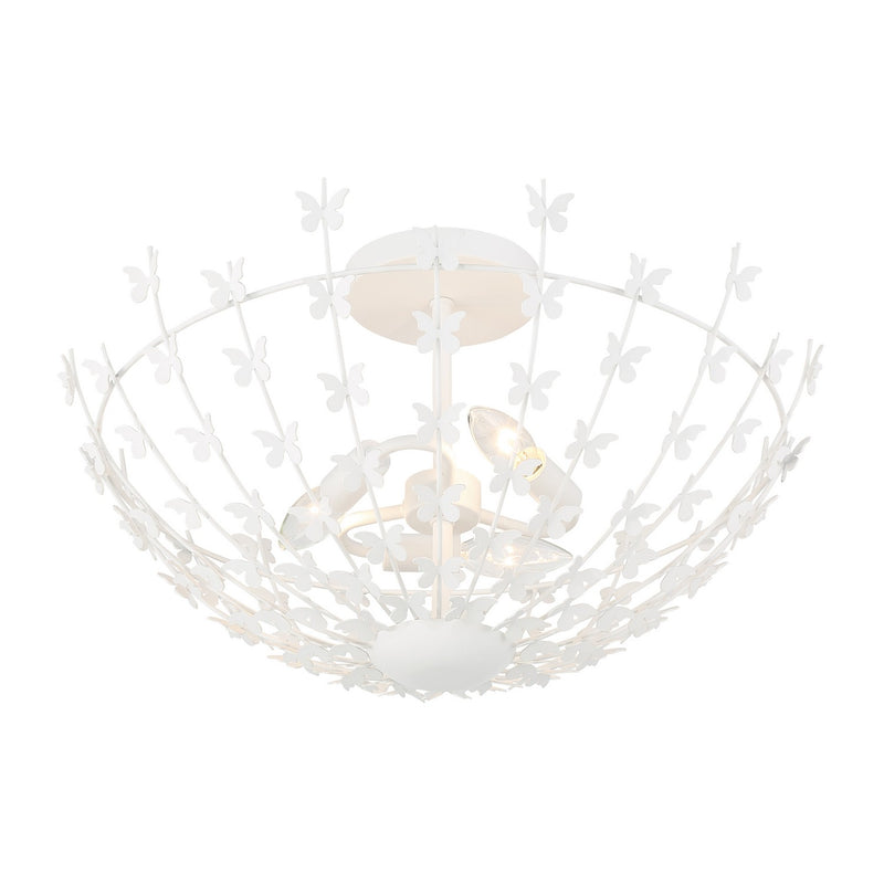 Three Light Semi-Flush Mount<br /><span style="color:#4AB0CE;">Entrega: 4-10 dias en USA</span><br /><span style="color:#4AB0CE;font-size:60%;">PREGUNTE POR ENTREGA EN PANAMA</span><br />Collection: Birch<br />Finish: Bisque White