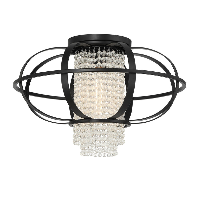 One Light Flush Mount<br /><span style="color:#4AB0CE;">Entrega: 4-10 dias en USA</span><br /><span style="color:#4AB0CE;font-size:60%;">PREGUNTE POR ENTREGA EN PANAMA</span><br />Collection: Idlewild<br />Finish: Matte Black