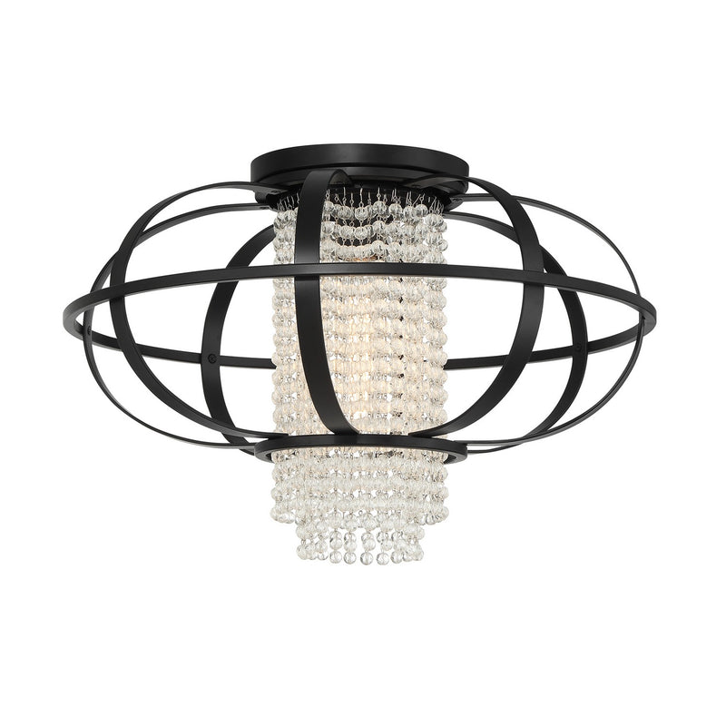 One Light Flush Mount<br /><span style="color:#4AB0CE;">Entrega: 4-10 dias en USA</span><br /><span style="color:#4AB0CE;font-size:60%;">PREGUNTE POR ENTREGA EN PANAMA</span><br />Collection: Idlewild<br />Finish: Matte Black