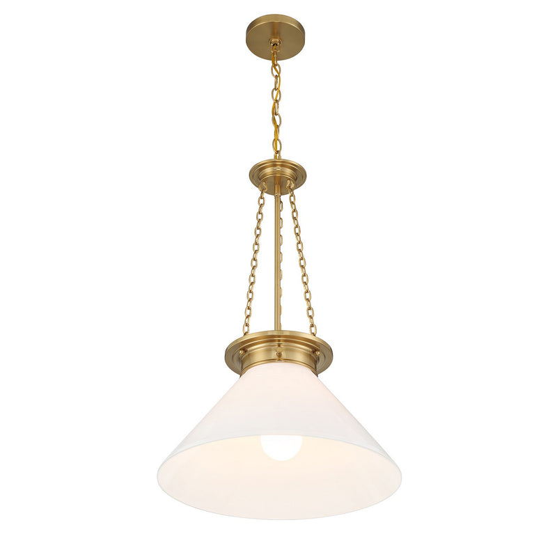 One Light Pendant<br /><span style="color:#4AB0CE;">Entrega: 4-10 dias en USA</span><br /><span style="color:#4AB0CE;font-size:60%;">PREGUNTE POR ENTREGA EN PANAMA</span><br />Collection: Myers<br />Finish: Warm Brass