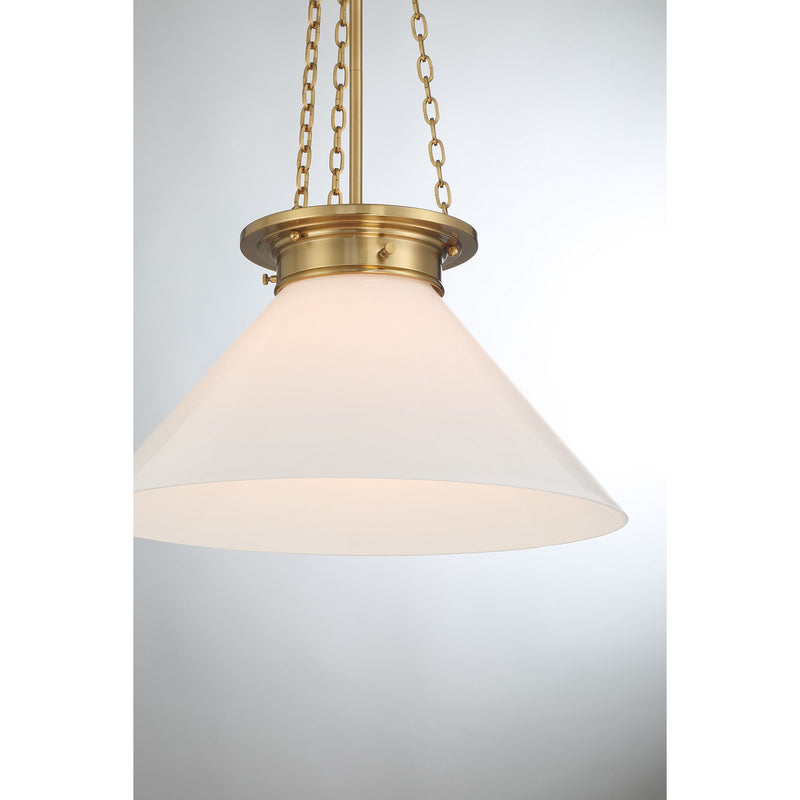 Savoy House - 7-1011-1-322 - One Light Pendant - Myers - Warm Brass