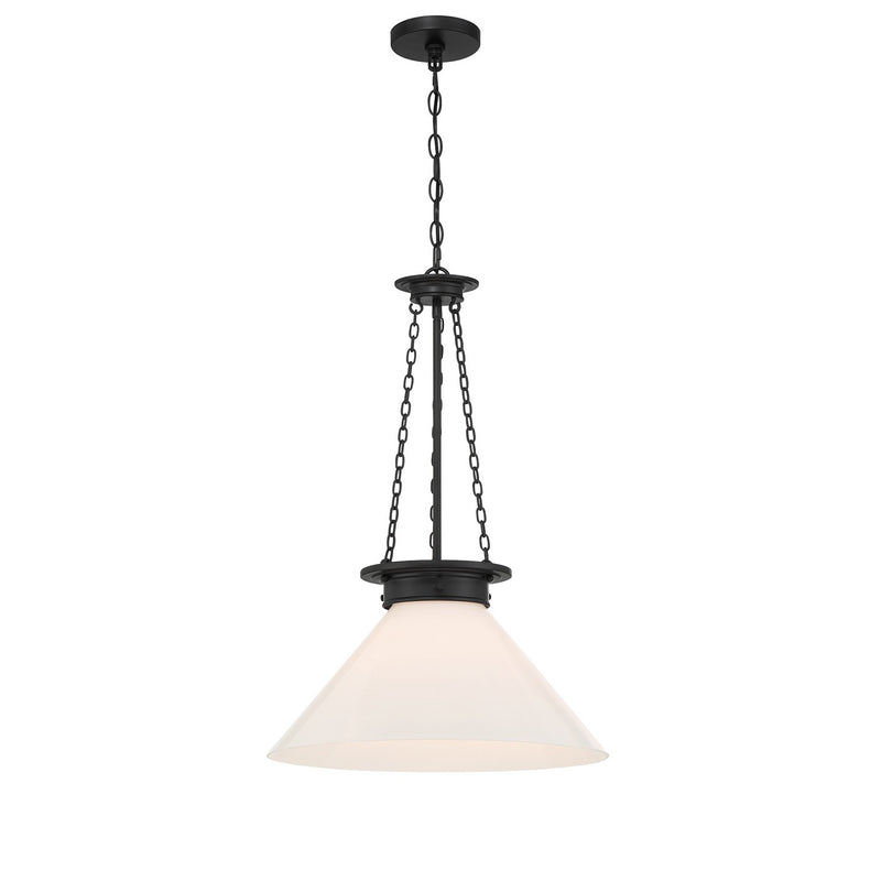 One Light Pendant<br /><span style="color:#4AB0CE;">Entrega: 4-10 dias en USA</span><br /><span style="color:#4AB0CE;font-size:60%;">PREGUNTE POR ENTREGA EN PANAMA</span><br />Collection: Myers<br />Finish: Matte Black