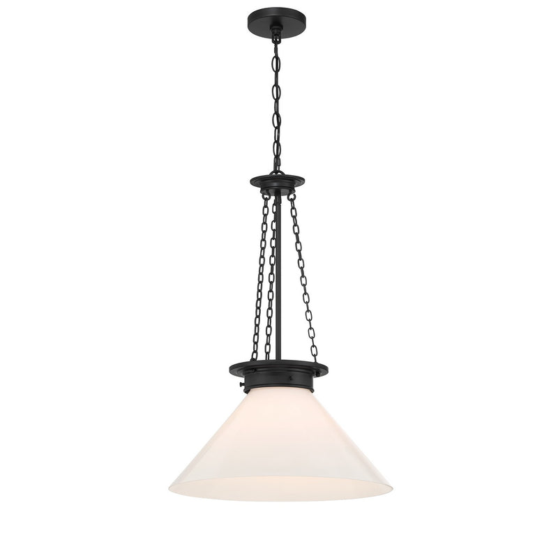 One Light Pendant<br /><span style="color:#4AB0CE;">Entrega: 4-10 dias en USA</span><br /><span style="color:#4AB0CE;font-size:60%;">PREGUNTE POR ENTREGA EN PANAMA</span><br />Collection: Myers<br />Finish: Matte Black