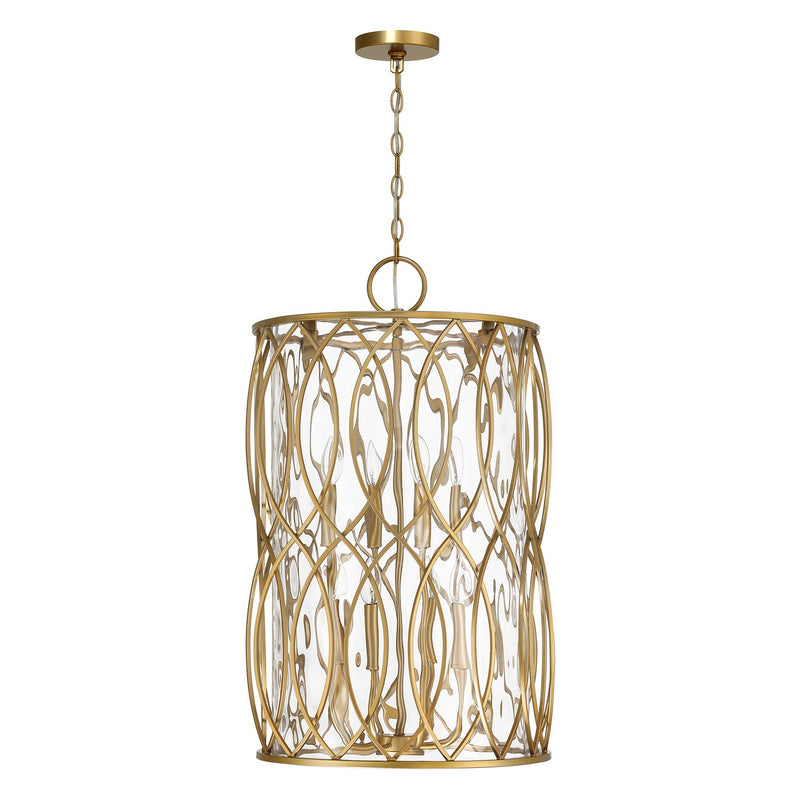 Eight Light Pendant<br /><span style="color:#4AB0CE;">Entrega: 4-10 dias en USA</span><br /><span style="color:#4AB0CE;font-size:60%;">PREGUNTE POR ENTREGA EN PANAMA</span><br />Collection: Snowden<br />Finish: Burnished Brass