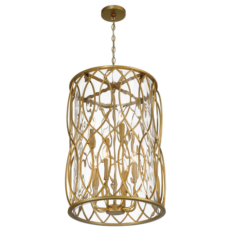 Eight Light Pendant<br /><span style="color:#4AB0CE;">Entrega: 4-10 dias en USA</span><br /><span style="color:#4AB0CE;font-size:60%;">PREGUNTE POR ENTREGA EN PANAMA</span><br />Collection: Snowden<br />Finish: Burnished Brass