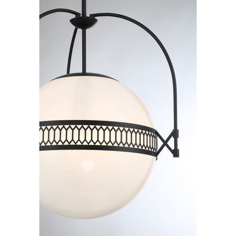 Savoy House - 7-6407-3-89 - Three Light Pendant - Thornhill - Matte Black