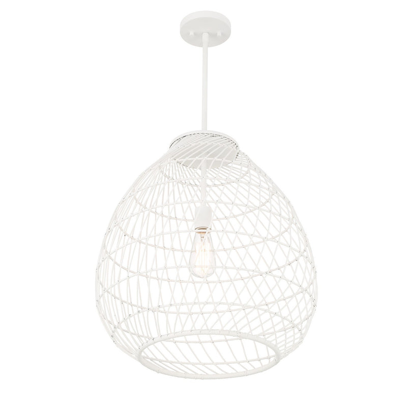 One Light Pendant<br /><span style="color:#4AB0CE;">Entrega: 4-10 dias en USA</span><br /><span style="color:#4AB0CE;font-size:60%;">PREGUNTE POR ENTREGA EN PANAMA</span><br />Collection: Maya<br />Finish: Bisque White