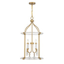 Four Light Pendant<br /><span style="color:#4AB0CE;">Entrega: 4-10 dias en USA</span><br /><span style="color:#4AB0CE;font-size:60%;">PREGUNTE POR ENTREGA EN PANAMA</span><br />Collection: Mayfair<br />Finish: Warm Brass and Chrome