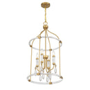 Four Light Pendant<br /><span style="color:#4AB0CE;">Entrega: 4-10 dias en USA</span><br /><span style="color:#4AB0CE;font-size:60%;">PREGUNTE POR ENTREGA EN PANAMA</span><br />Collection: Mayfair<br />Finish: Warm Brass and Chrome