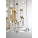 Savoy House - 7-7714-4-195 - Four Light Pendant - Mayfair - Warm Brass and Chrome