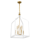Eight Light Pendant<br /><span style="color:#4AB0CE;">Entrega: 4-10 dias en USA</span><br /><span style="color:#4AB0CE;font-size:60%;">PREGUNTE POR ENTREGA EN PANAMA</span><br />Collection: Sheffield<br />Finish: White with Warm Brass Accents