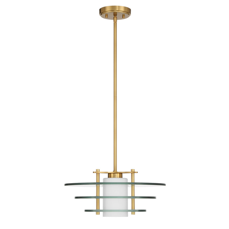 One Light Pendant<br /><span style="color:#4AB0CE;">Entrega: 4-10 dias en USA</span><br /><span style="color:#4AB0CE;font-size:60%;">PREGUNTE POR ENTREGA EN PANAMA</span><br />Collection: Newell<br />Finish: Warm Brass