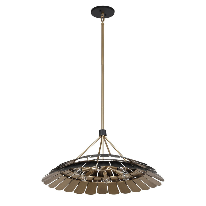 Six Light Pendant<br /><span style="color:#4AB0CE;">Entrega: 4-10 dias en USA</span><br /><span style="color:#4AB0CE;font-size:60%;">PREGUNTE POR ENTREGA EN PANAMA</span><br />Collection: Turaco<br />Finish: Midnight