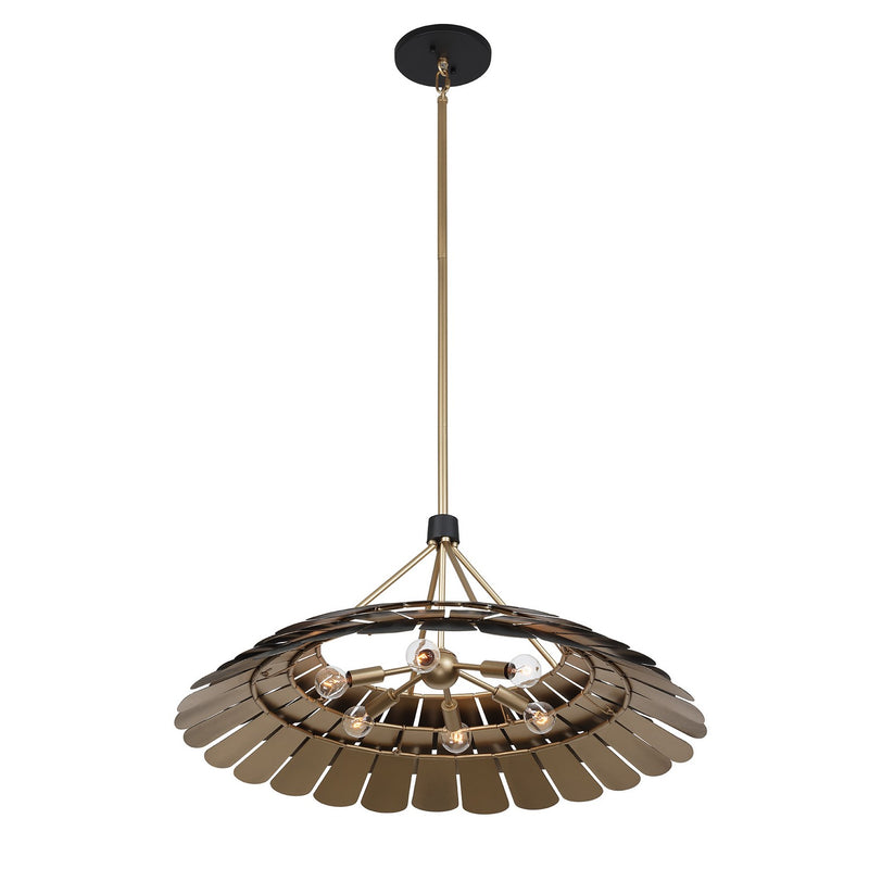 Six Light Pendant<br /><span style="color:#4AB0CE;">Entrega: 4-10 dias en USA</span><br /><span style="color:#4AB0CE;font-size:60%;">PREGUNTE POR ENTREGA EN PANAMA</span><br />Collection: Turaco<br />Finish: Midnight