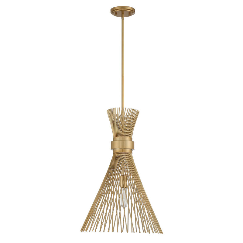 One Light Pendant<br /><span style="color:#4AB0CE;">Entrega: 4-10 dias en USA</span><br /><span style="color:#4AB0CE;font-size:60%;">PREGUNTE POR ENTREGA EN PANAMA</span><br />Collection: Longfellow<br />Finish: Burnished Brass