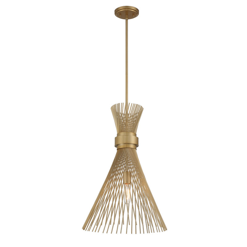 One Light Pendant<br /><span style="color:#4AB0CE;">Entrega: 4-10 dias en USA</span><br /><span style="color:#4AB0CE;font-size:60%;">PREGUNTE POR ENTREGA EN PANAMA</span><br />Collection: Longfellow<br />Finish: Burnished Brass