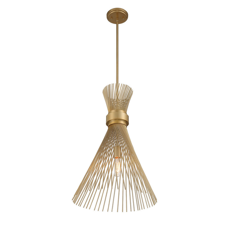 One Light Pendant<br /><span style="color:#4AB0CE;">Entrega: 4-10 dias en USA</span><br /><span style="color:#4AB0CE;font-size:60%;">PREGUNTE POR ENTREGA EN PANAMA</span><br />Collection: Longfellow<br />Finish: Burnished Brass