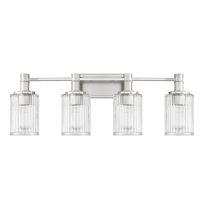 Four Light Bathroom Vanity<br /><span style="color:#4AB0CE;">Entrega: 4-10 dias en USA</span><br /><span style="color:#4AB0CE;font-size:60%;">PREGUNTE POR ENTREGA EN PANAMA</span><br />Collection: Concord<br />Finish: Silver and Polished Nickel