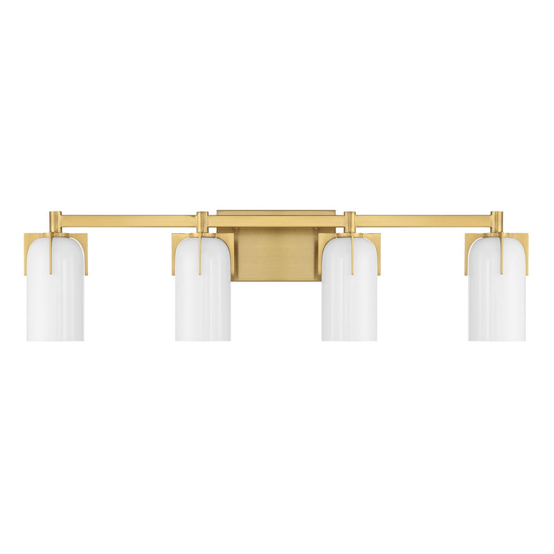 Four Light Bathroom Vanity<br /><span style="color:#4AB0CE;">Entrega: 4-10 dias en USA</span><br /><span style="color:#4AB0CE;font-size:60%;">PREGUNTE POR ENTREGA EN PANAMA</span><br />Collection: Caldwell<br />Finish: Warm Brass
