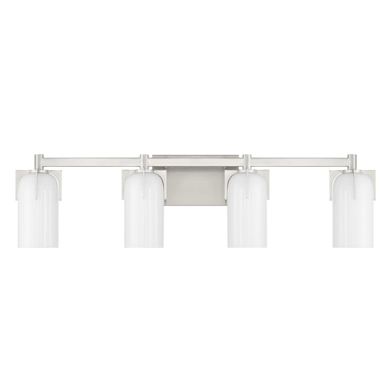 Four Light Bathroom Vanity<br /><span style="color:#4AB0CE;">Entrega: 4-10 dias en USA</span><br /><span style="color:#4AB0CE;font-size:60%;">PREGUNTE POR ENTREGA EN PANAMA</span><br />Collection: Caldwell<br />Finish: Satin Nickel